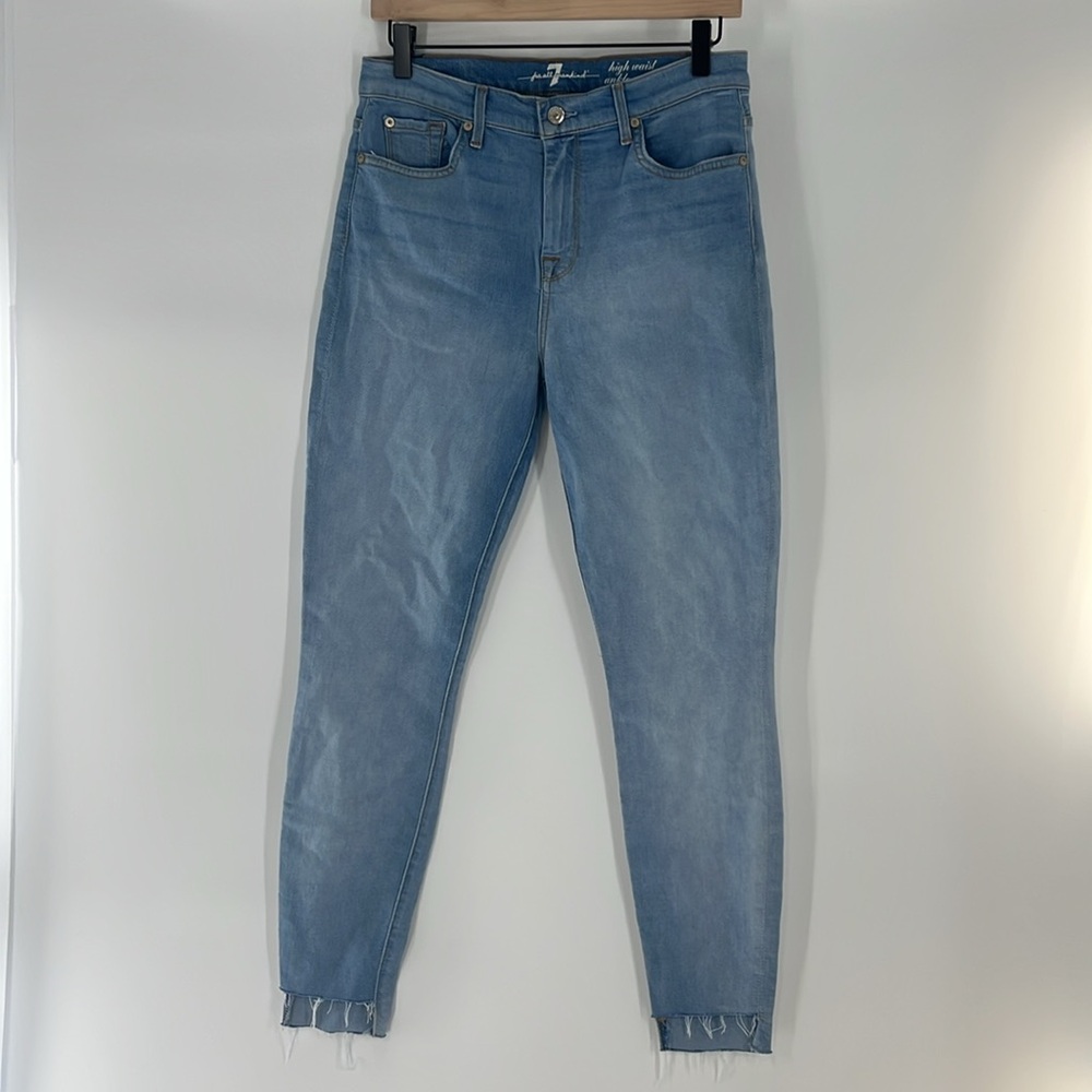 for all mankind Blue High Waist Pants Jeans Size 30 Gently Used